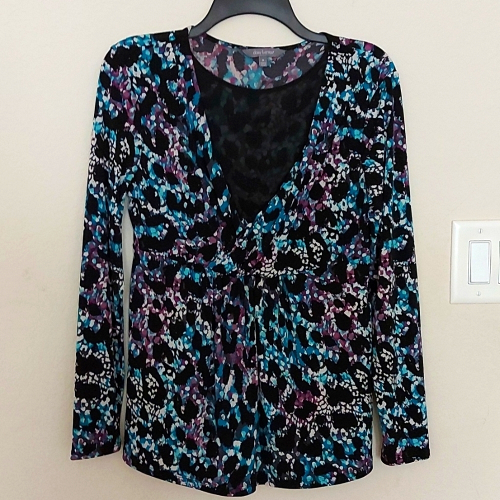 Daisy fuentes Women's print top size M